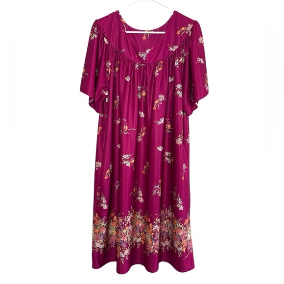 Anthony Richards Dresses & Skirts - Anthony Richards Vintage Pink Floral Flutter Sleeve Midi Dress SIze 1X